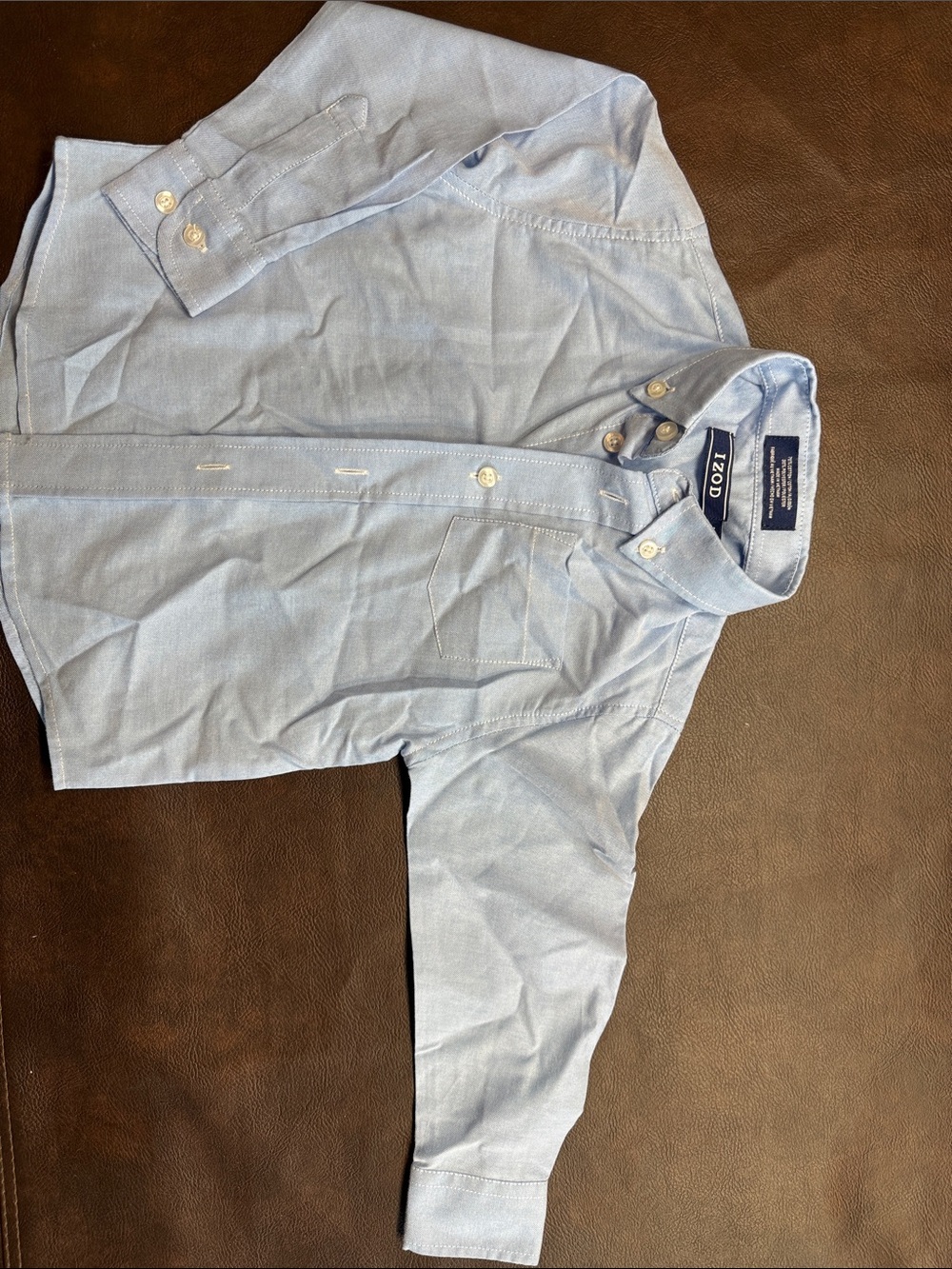Izod Light Blue Button-Down Oxford Shirt - BOYS 3T